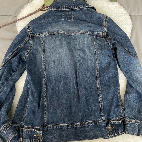 Old Navy Dark Wash Snap Button Denim Jacket - Picture 5 of 14